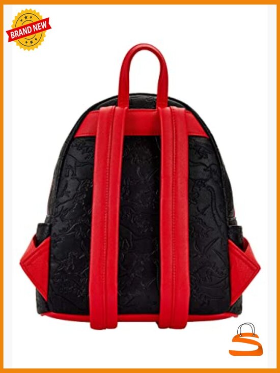 Double Strap Mini Backpack Faux Leather Dinosaur Egg Zipper main image 4